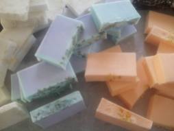 Assorted handcrafted soaps